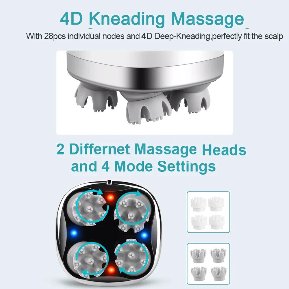 Electric Head Scalp Health Care Relax Deep Tissue Massage Prevent Hair Loss Soft
