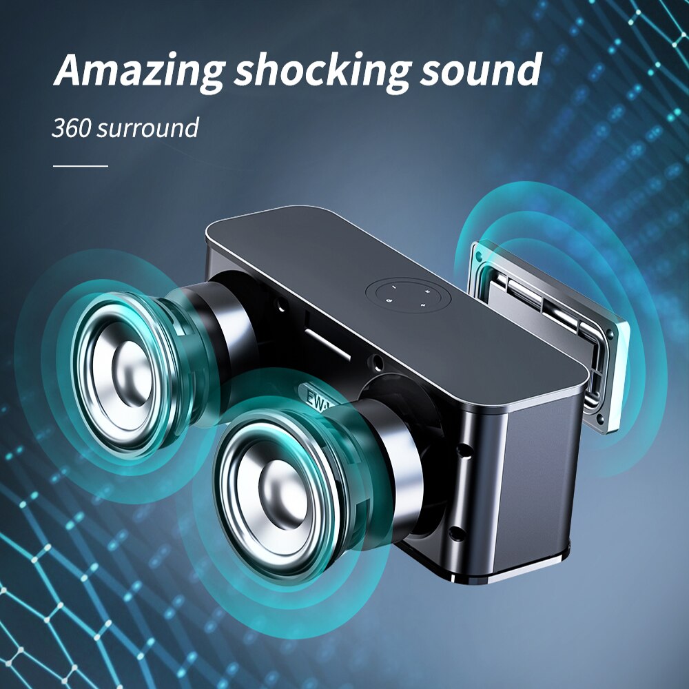 EWA W300 TWS Bluetooth Speakers Double Drivers Portable Speaker