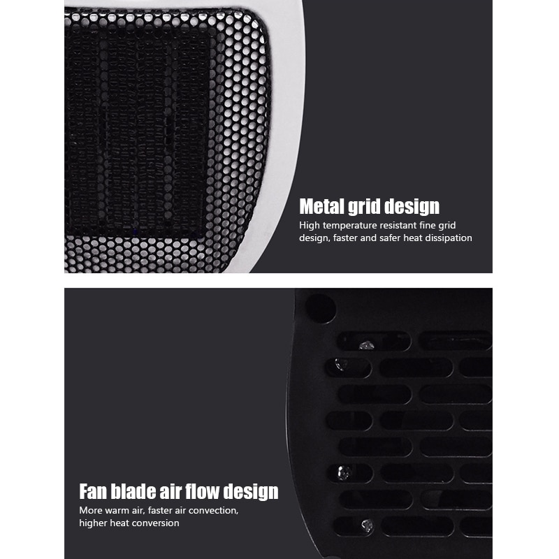 Electric Heater Portable Heater Plug in Wall Room Heating Stove Mini Household Radiator Remote Warmer Machine Winter