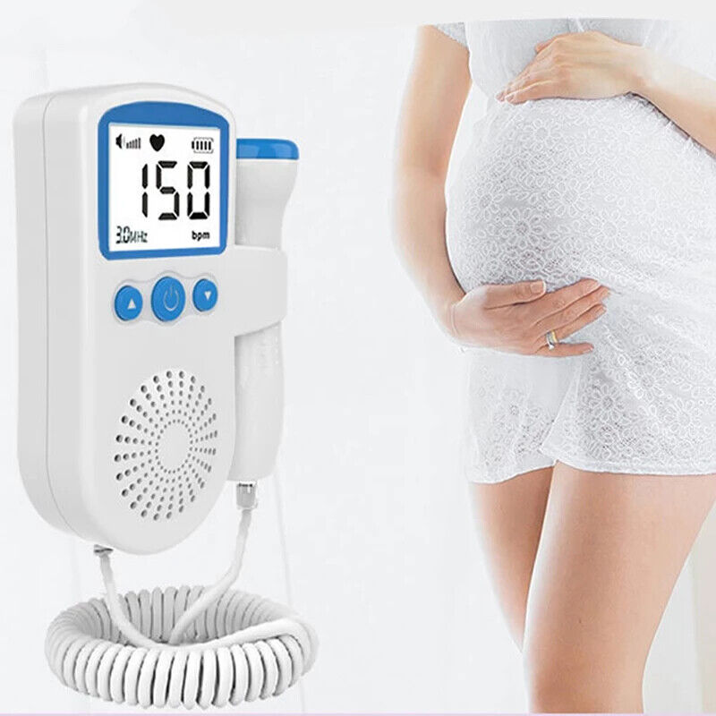 Fetal Doppler Detector Baby Heart Beat Rate Probe Prenatal Monitor Ultrasonic P3