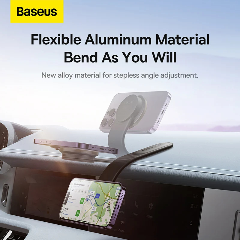 New Baseus C02 Pro Series Magnetic Wireless Charging Car Mount Cluster Black
