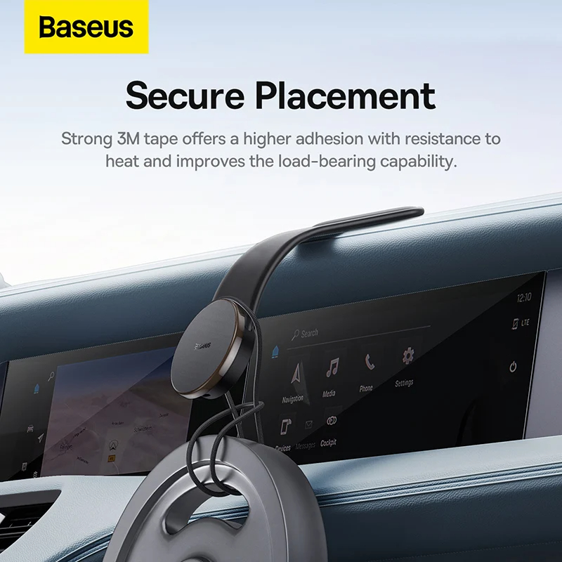 New Baseus C02 Pro Series Magnetic Wireless Charging Car Mount Cluster Black