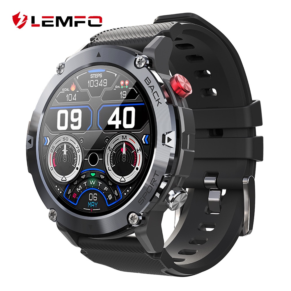 LEMFO LF26 Max Smart Watch Men Bluetooth Call Smartwatch IP68 Waterproof 360 HD Screen 15 Days Standby