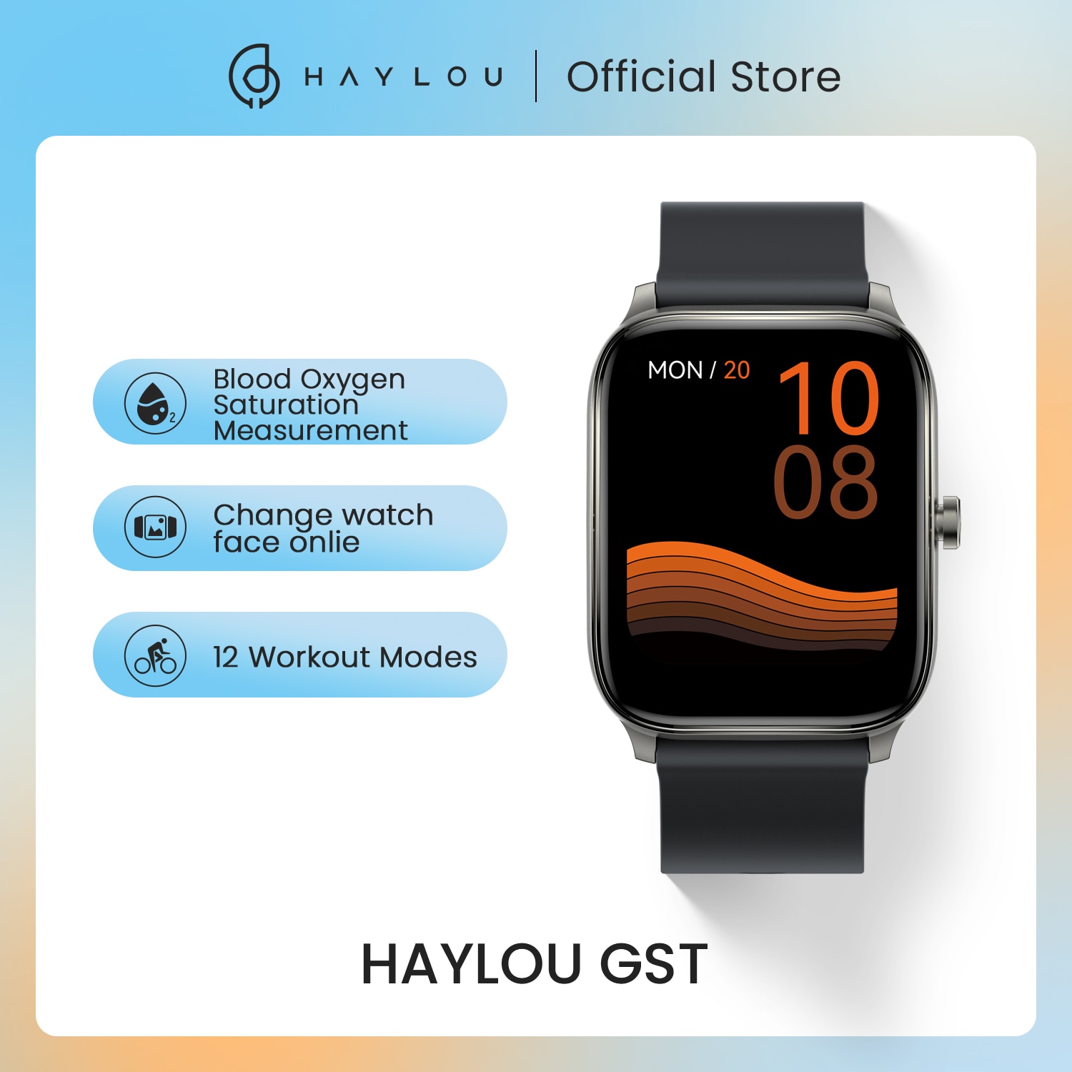 HAYLOU GST smart watch Men Women watch Blood oxygen Heart Rate Sleep monitor 12 Sport Models