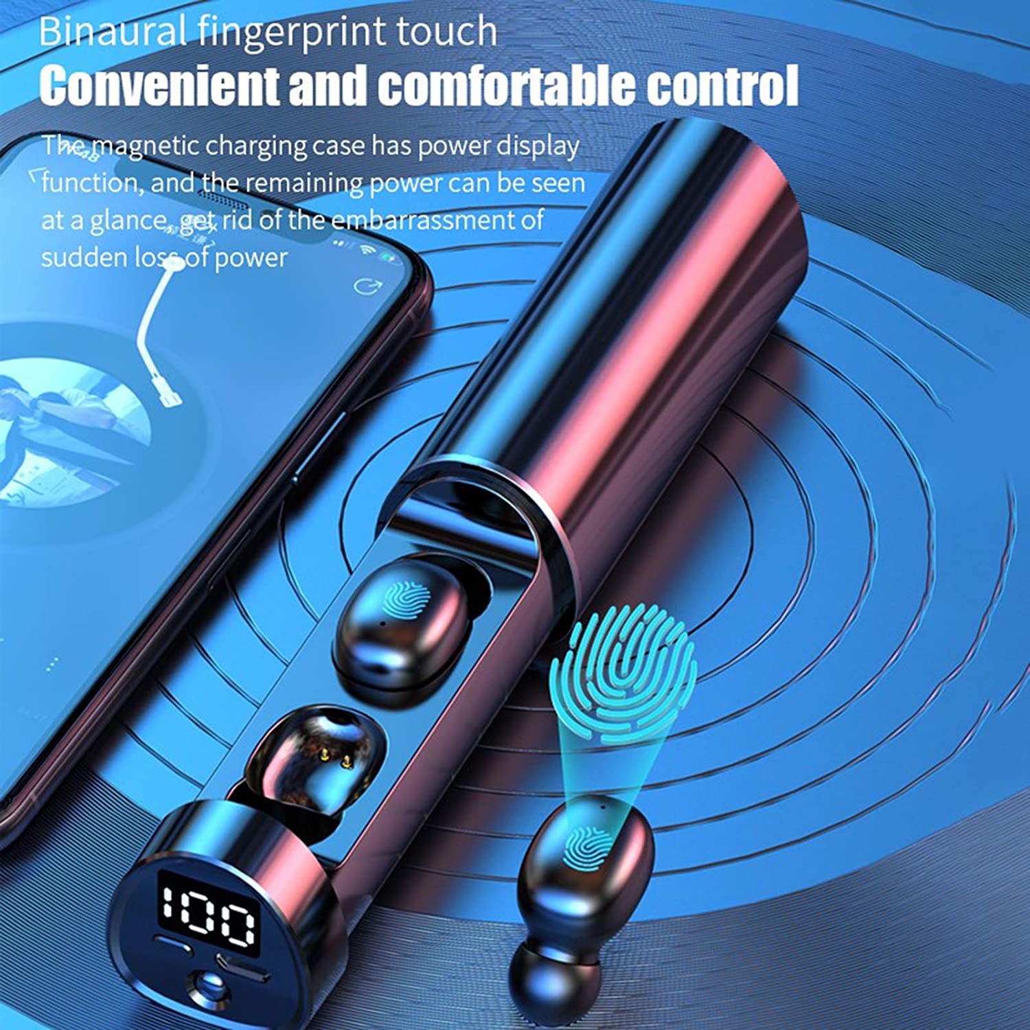 Mini Earbuds N21 N21 Wireless Bluetooth Earphones TWS Touch Control LED Display Headphones