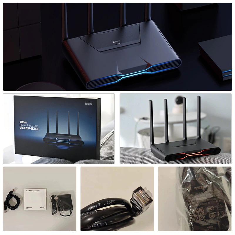 New Redmi Gaming Wifi Router AX5400 Mesh Wi-Fi 6 2.5Gbps RGB Lighting Effects Game Acceleration