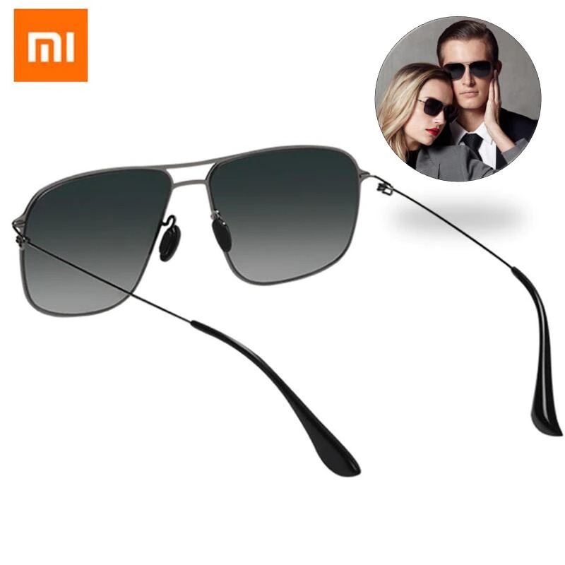 Xiaomi Mijia Classic Square Sunglasses PRO stainless steel frame Nylon polarized lens UV protection