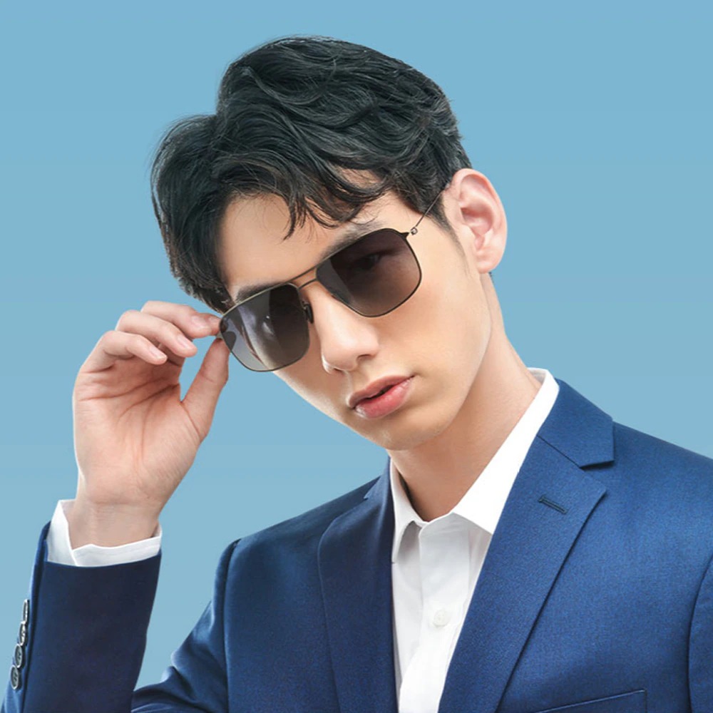 Xiaomi Mijia Classic Square Sunglasses PRO stainless steel frame Nylon polarized lens UV protection