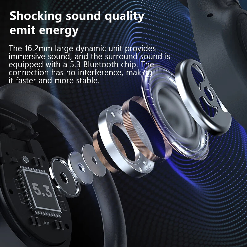 New Black Shark OWS Open Ear Hook Bluetooth Earphones ENC Earbuds