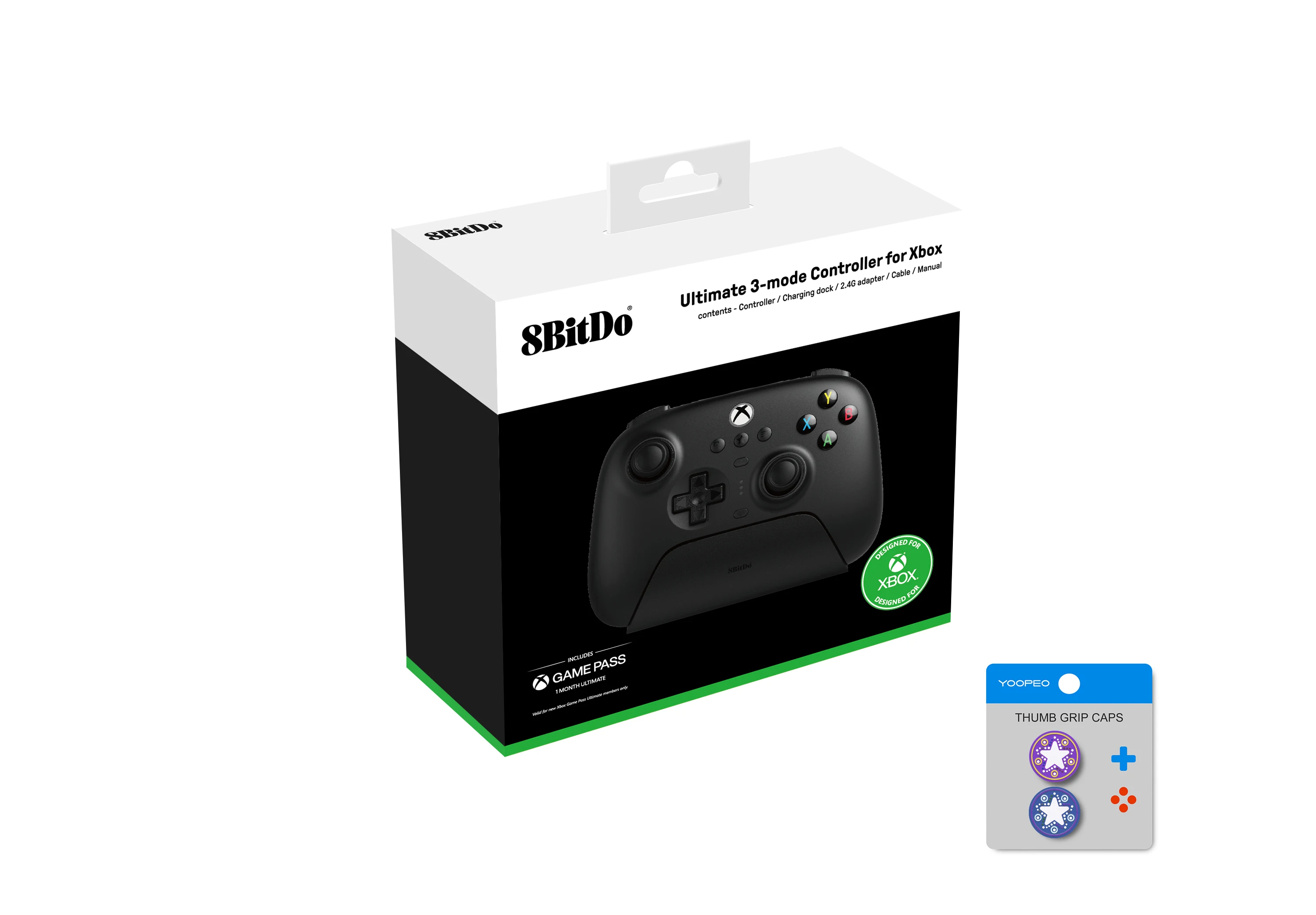 New 8BitDo Ultimate 3-mode Controller for Xbox Gamepad with Hall Effect Joystick for Xbox Series X / S, Xbox One,PC Windows, Android