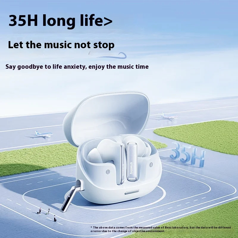 Baseus M2s pro Wireless Earphones Bluetooth 5.4 Support 3D Spatial Audio 4-Mics 52dB Active Noise Cancelling Customized Earbuds