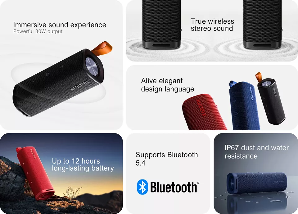 NEW Xiaomi Wireless Speaker Portable Bluetooth Waterproof Loud Bass Outdoor Speakers