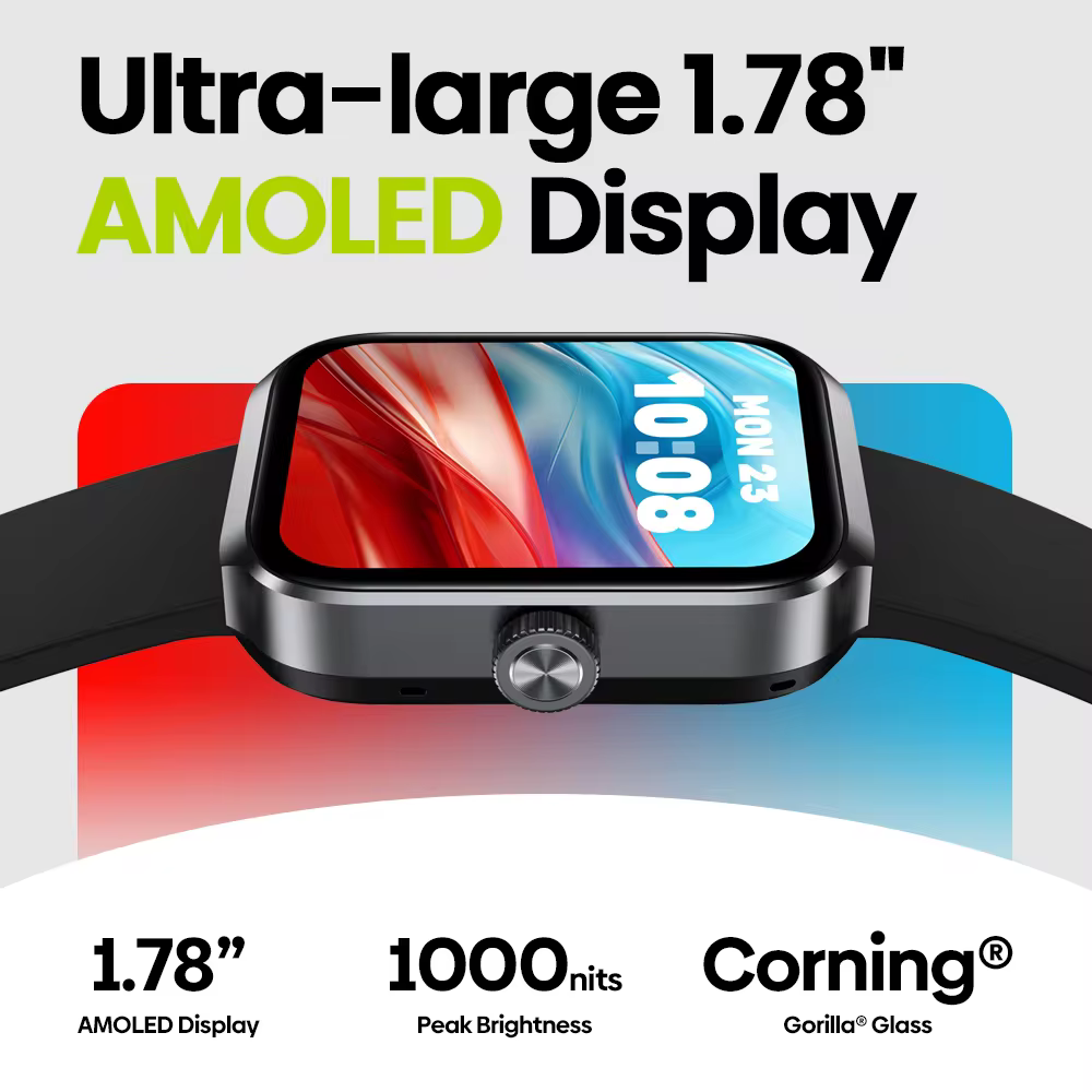 New Zeblaze Beyond 3 Plus GPS Smart Watch 1.78'' AMOLED Display Built-in GPS & Amazon Alexa 3ATM Voice Calling