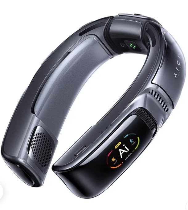 NEW AICE 3 AI Neck Air Conditioner 7000mAh 30H [Full-body Cooling/Heating] [Health Monitor] Neck Cooler Fan