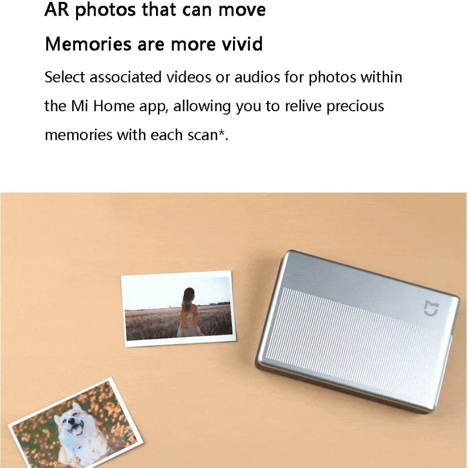 New Xiaomi Pocket Photo Thermal Printer 1S Bluetooth Mini Wireless Ink-less Sticker