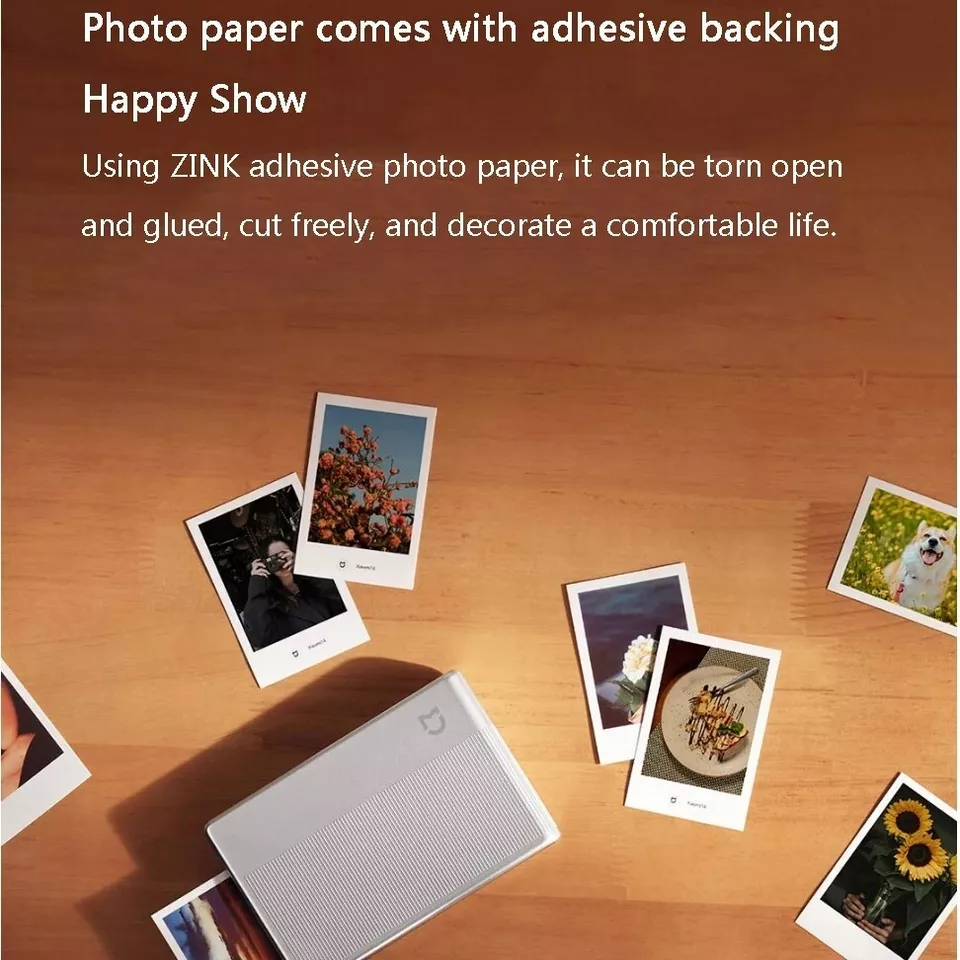 New Xiaomi Pocket Photo Thermal Printer 1S Bluetooth Mini Wireless Ink-less Sticker
