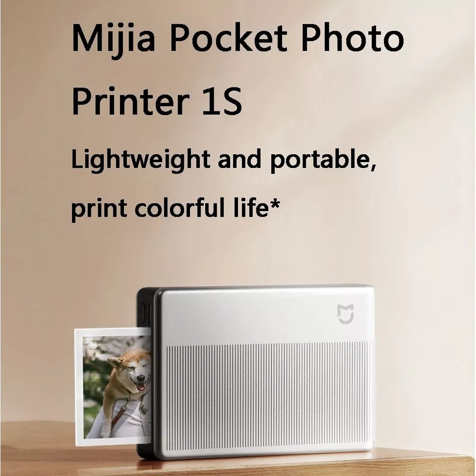 New Xiaomi Pocket Photo Thermal Printer 1S Bluetooth Mini Wireless Ink-less Sticker