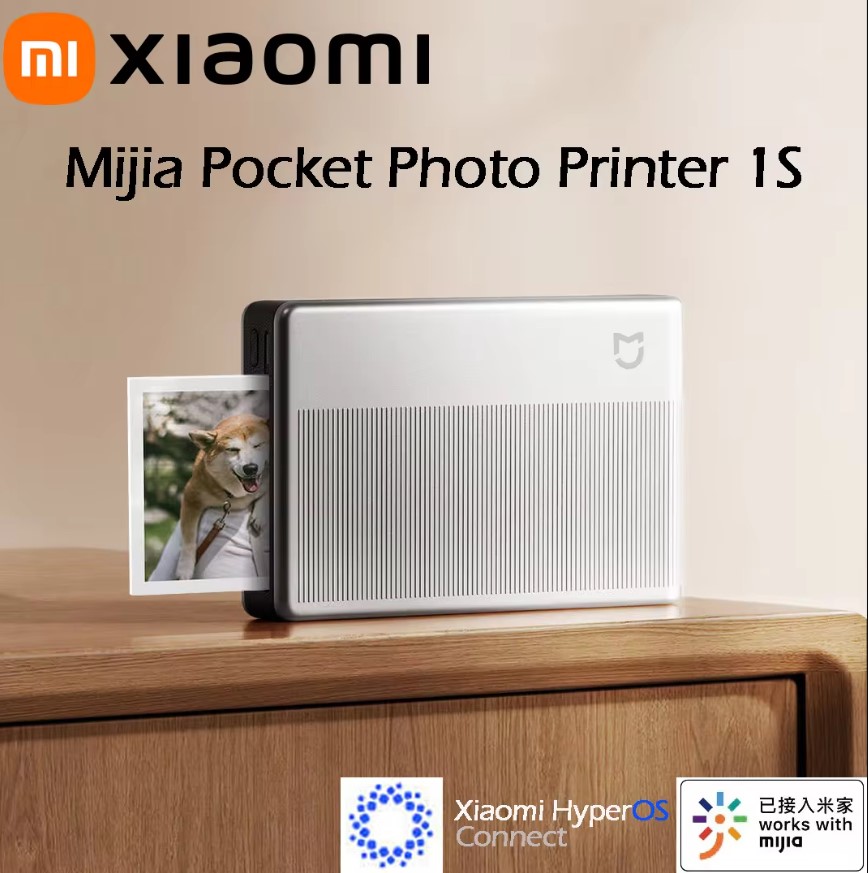 New Xiaomi Pocket Photo Thermal Printer 1S Bluetooth Mini Wireless Ink-less Sticker