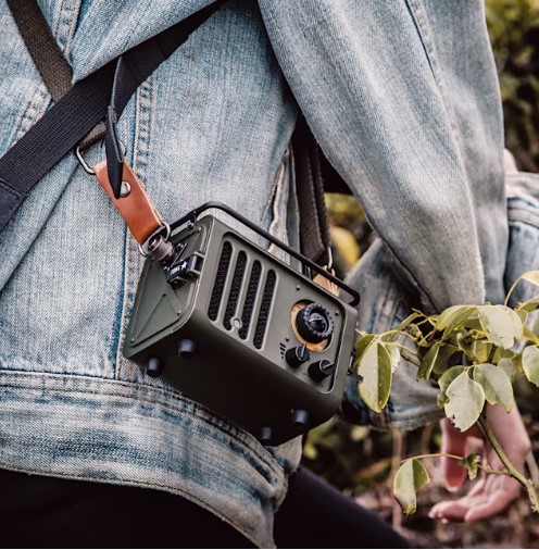 NEW MUZEN Wireless Bluetooth Speaker Metal Radiooo WD101BK Portable Retro Wild Jeep Style Fm Radio