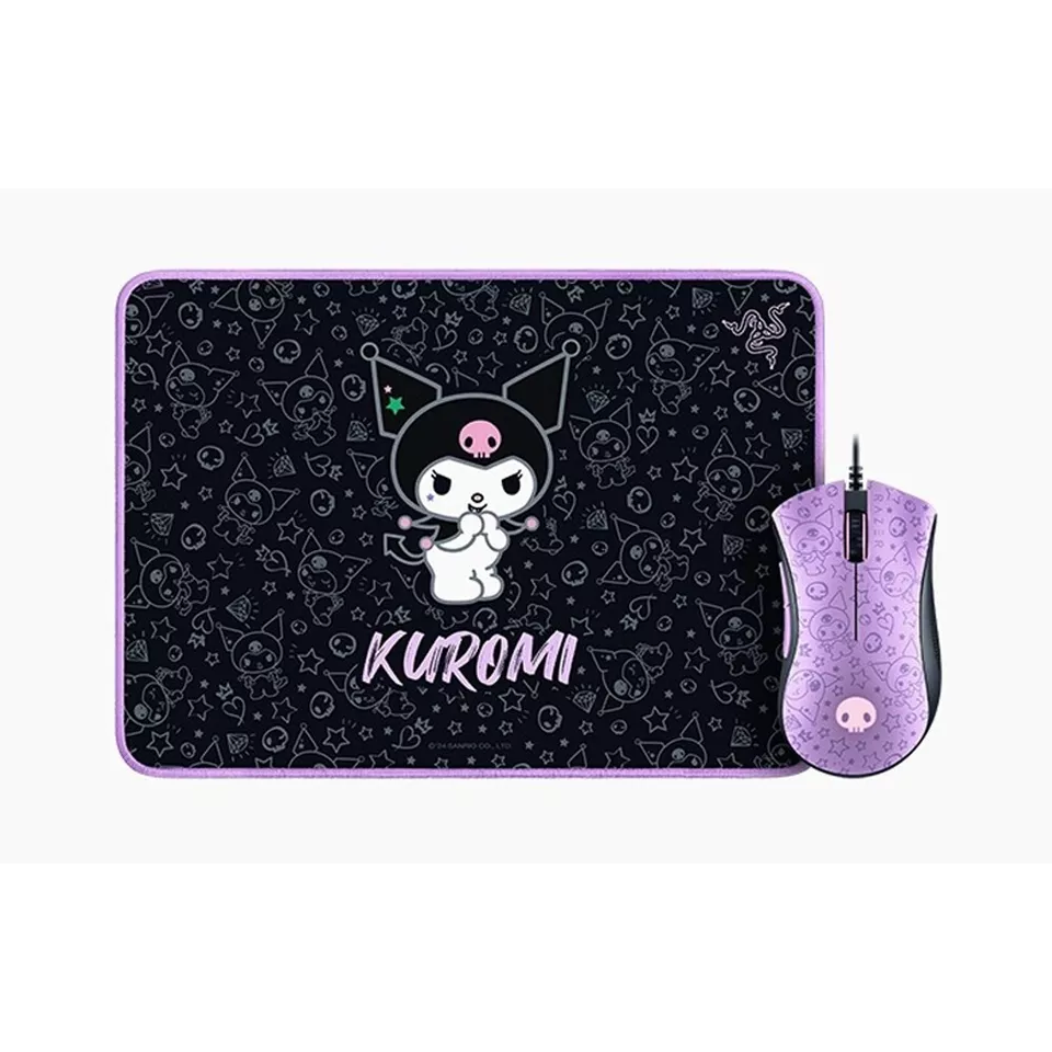 New Razer x Sanrio Kuromi DeathAdder Gaming Mouse and Mechanical Keyboard Bundle