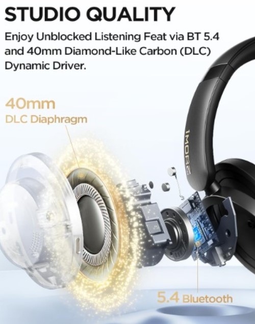 New 1MORE SonoFlow Pro Wireless ANC Over-Ear Headphones