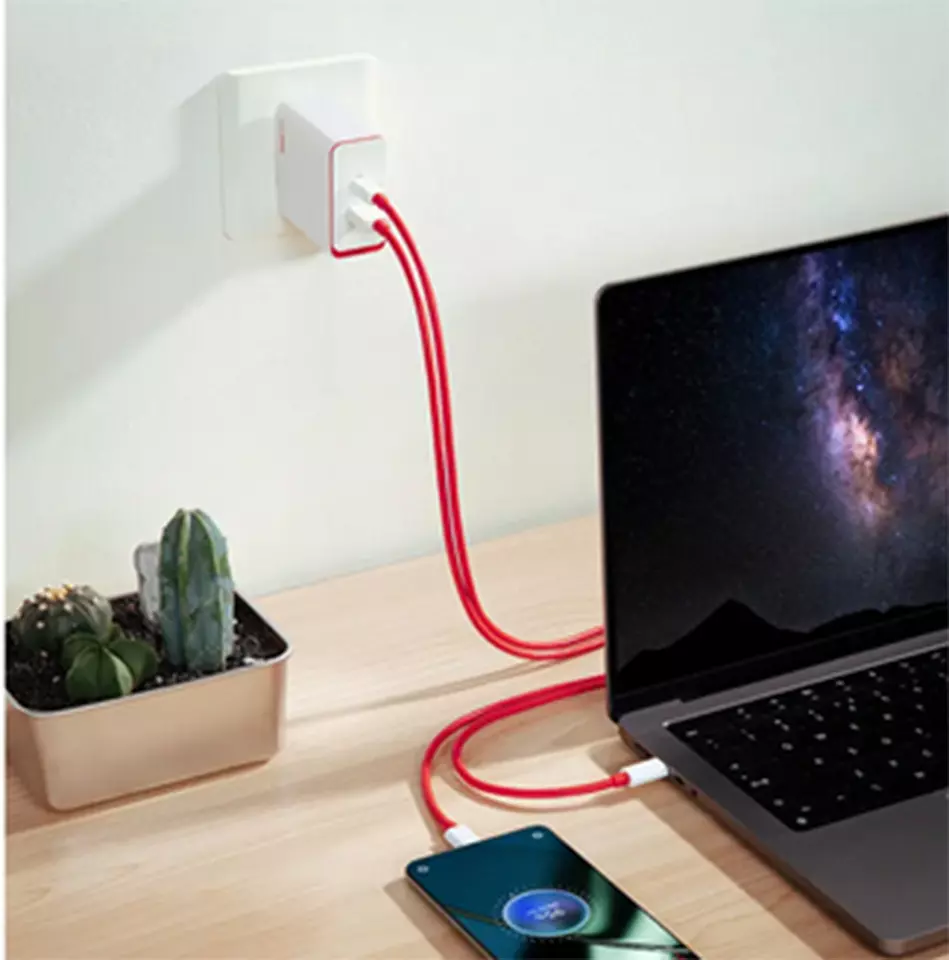 Original OnePlus SUPERVOOC 120W GaN Dual Port USB-C Wall Charger Cable for Oneplus 13 12 11