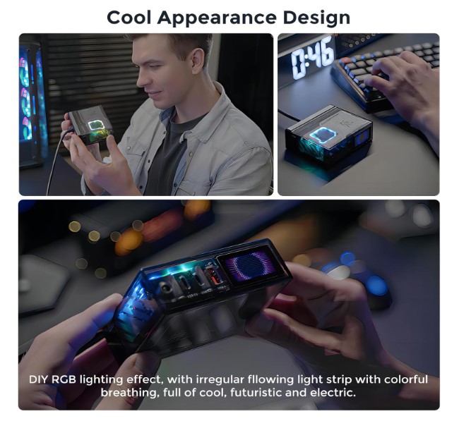 New Nubia RedMagic Daofeng 150W USB C Charger Foldable GaN PD3.1 4-Port Laptop Wall Charger