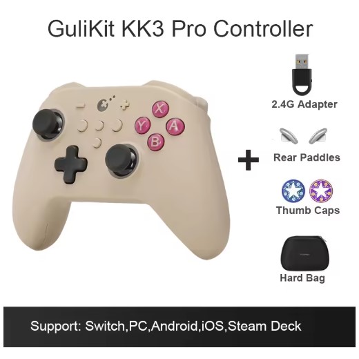 New GuliKit KK3 Pro Controller with Hall Effect Joysticks & Triggers KingKong 3 NS38 Gamepad