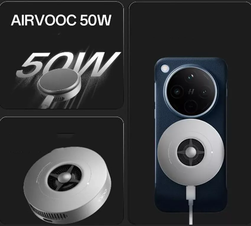 New OPPO AIRVOOC 50W Magnetic Turbine Wireless Stand Charger For Oppo Find N5 X8 Pro X8