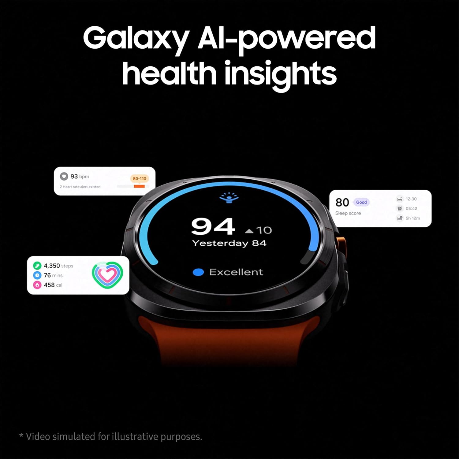 New Global version Samsung Galaxy Watch Ultra White with Galaxy AI Smart Watch 47mm Health Monitoring Fitness Tracker
