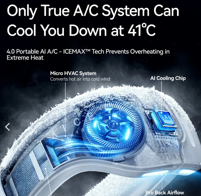 New Ranvoo Aice Lite Neck Air Conditioner Cooling Heating & Most Portable
