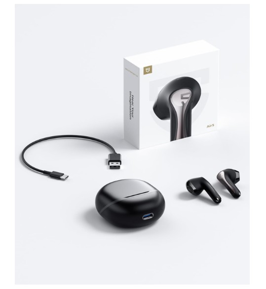 New SoundPEATS Air5 Wireless Earbuds Hi-Res with aptX Adaptive Lossless Semi-In-Ear Bluetooth 5.4 Earphones