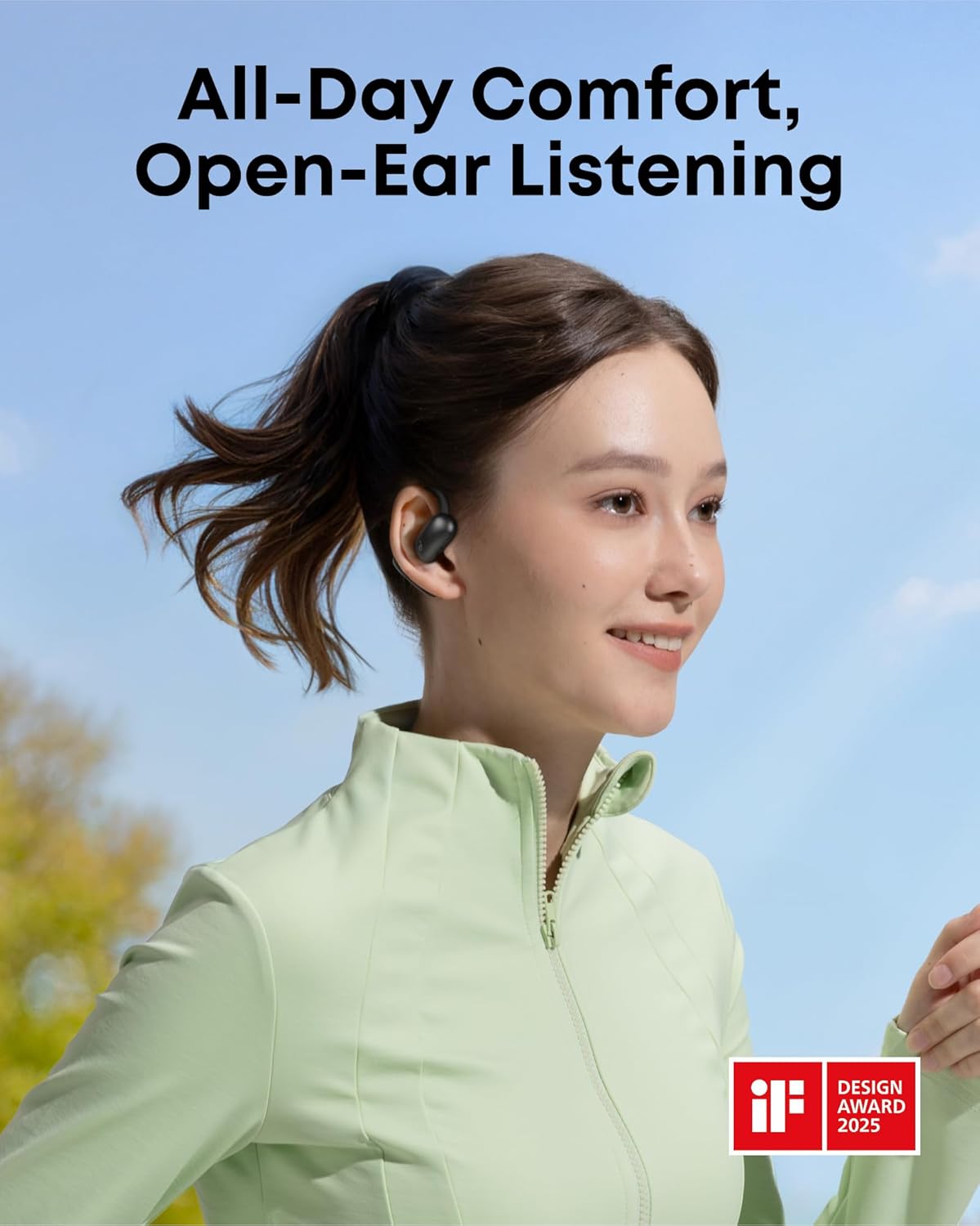 2025 New Soundcore AeroFit 2 by Anker Open-Ear Earphones Adjustable Ear Hooks