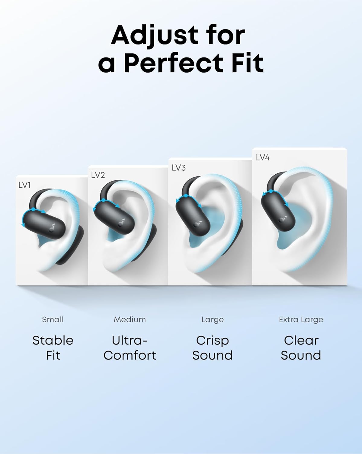 2025 New Soundcore AeroFit 2 by Anker Open-Ear Earphones Adjustable Ear Hooks