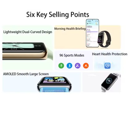 NEW HONOR Band 10 Smart Fitness Tracker with AMOLED Screen 14-Day Battery 96 Sports Modes Heart Rate/SpO2/Sleep Monitor