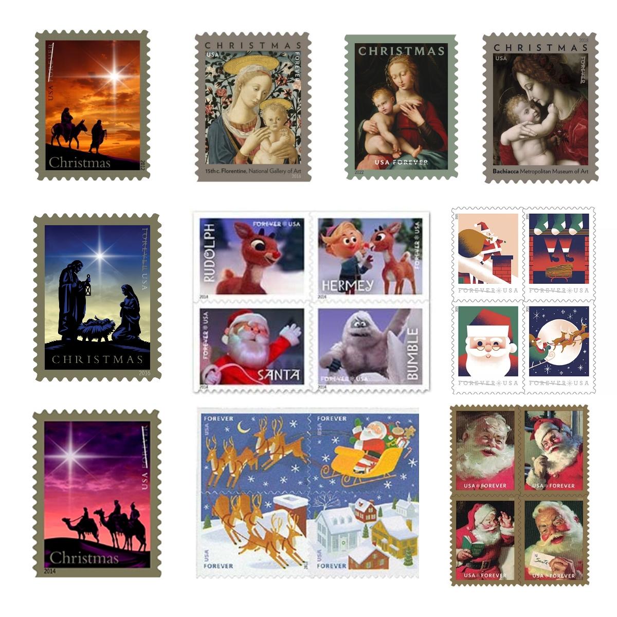 Christmas Blind Box Stamps 500PCS