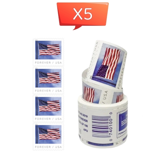 US FLAG 2019 5 Rolls(500 Pcs)