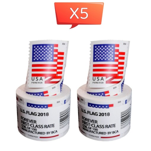 US FLAG 2018 5 Rolls(500 Pcs)