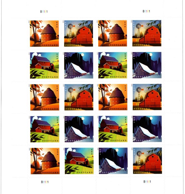 Barn 2021(Postcard Stamps)