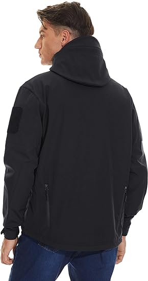 Homme - Veste Softshell Doublure Polaire Manteau Extérieur Camouflage