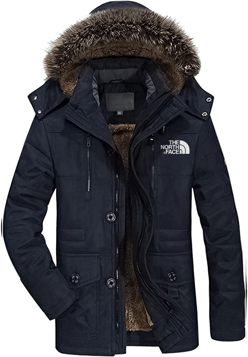 Parkas à capuche avec veste en fourrure - Homme