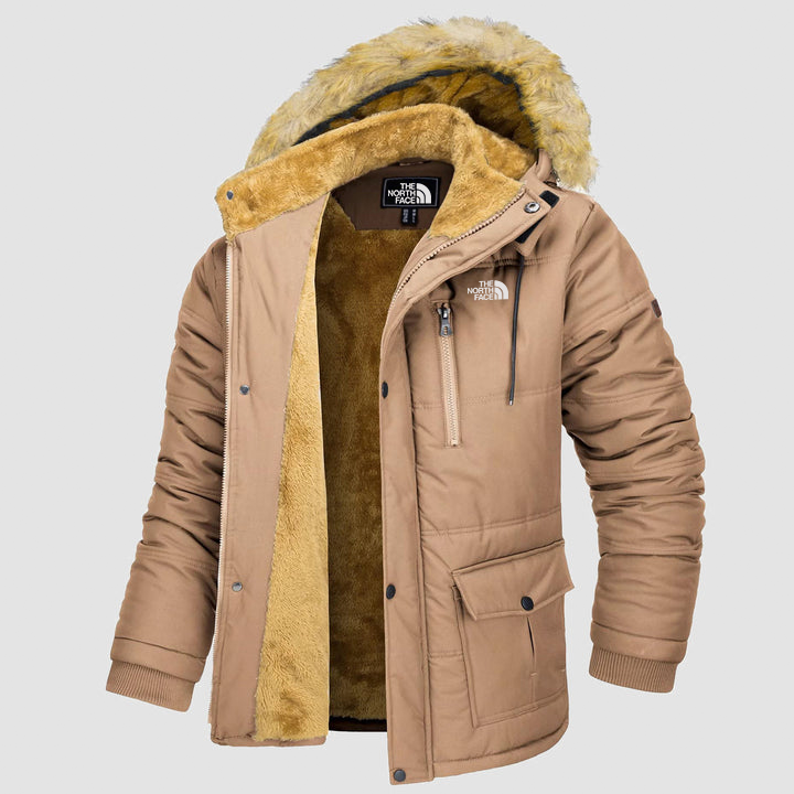 Homme - Veste matelassée d’hiver avec capuche pour