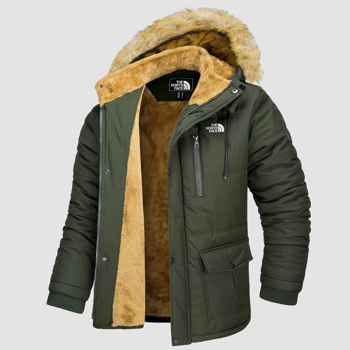 Homme - Veste matelassée d’hiver avec capuche pour