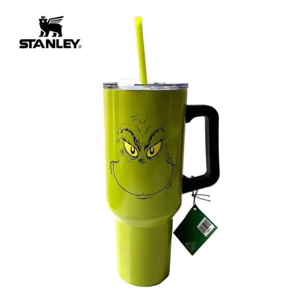 Stanley Grinch 40oz Steel H2.0 FlowState Quencher Tumbler