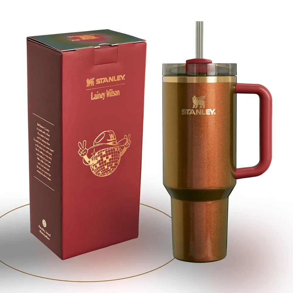 Stanley Mistletoe Twist 40oz Steel H2.0 FlowState Quencher Tumbler