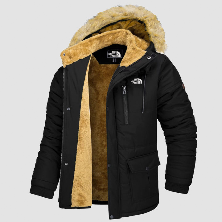 Homme - Veste matelassée d’hiver avec capuche pour