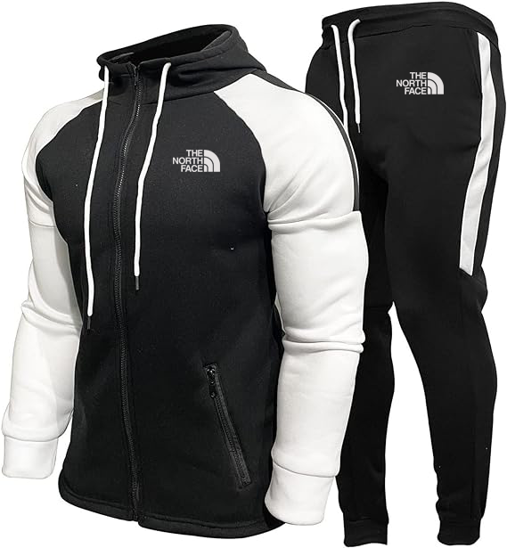 Uomo: felpa con cappuccio e pantaloni con zip