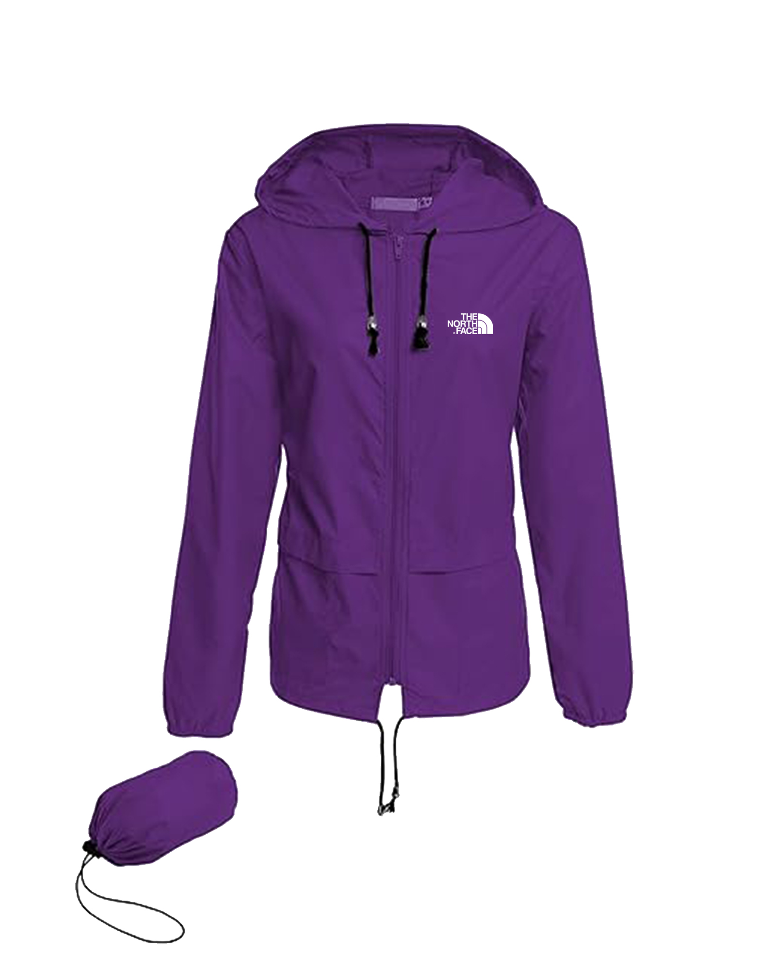 Femme -Vestes de pluie imperméables légères, coupe-vent à capuche extérieur pliable