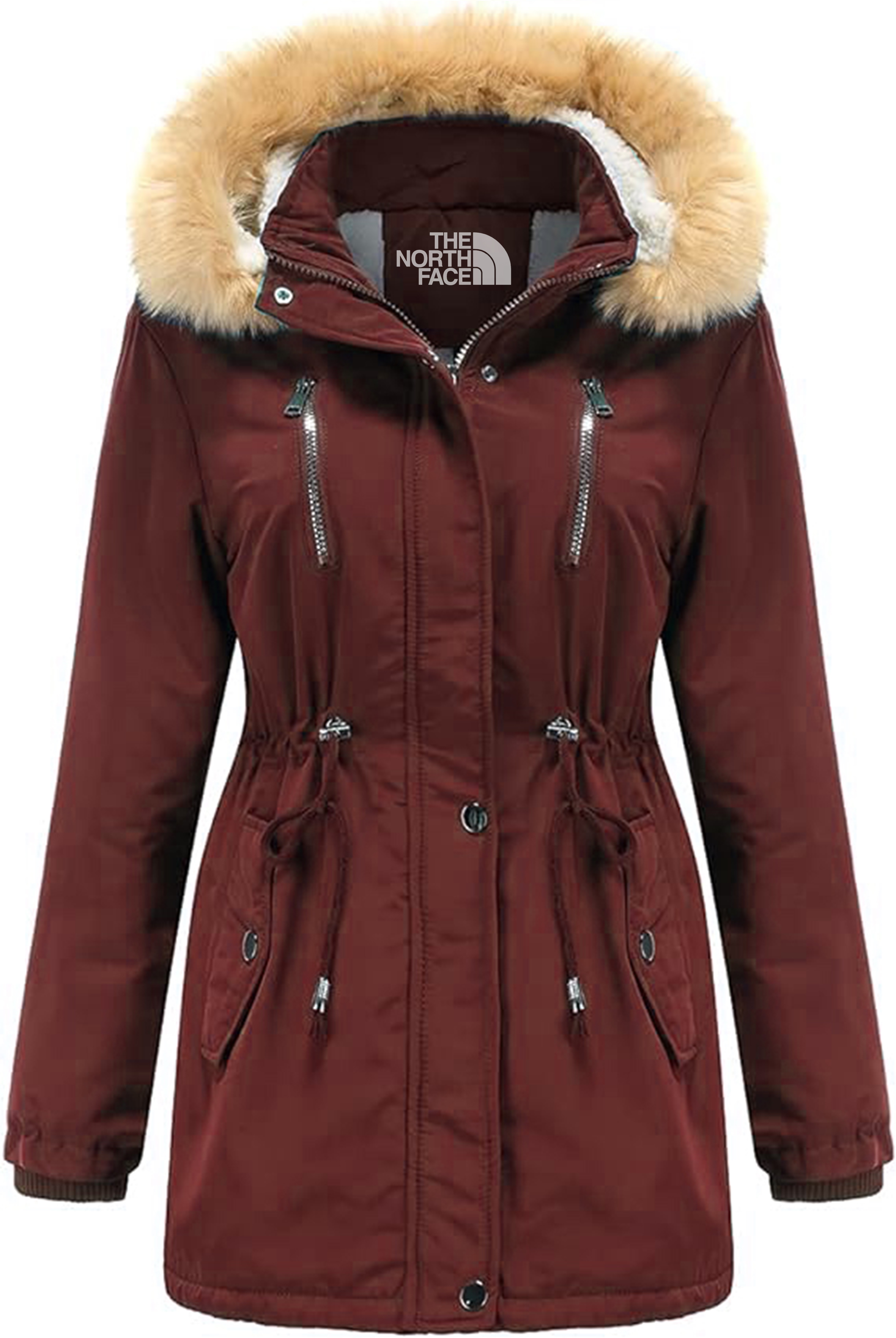 FEMME - Parka D'hiver Zippée À Capuche