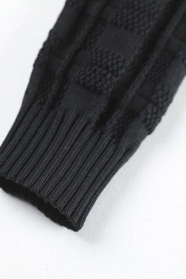 Pull à capuche à empiècements en tricot coupe slim - Homme